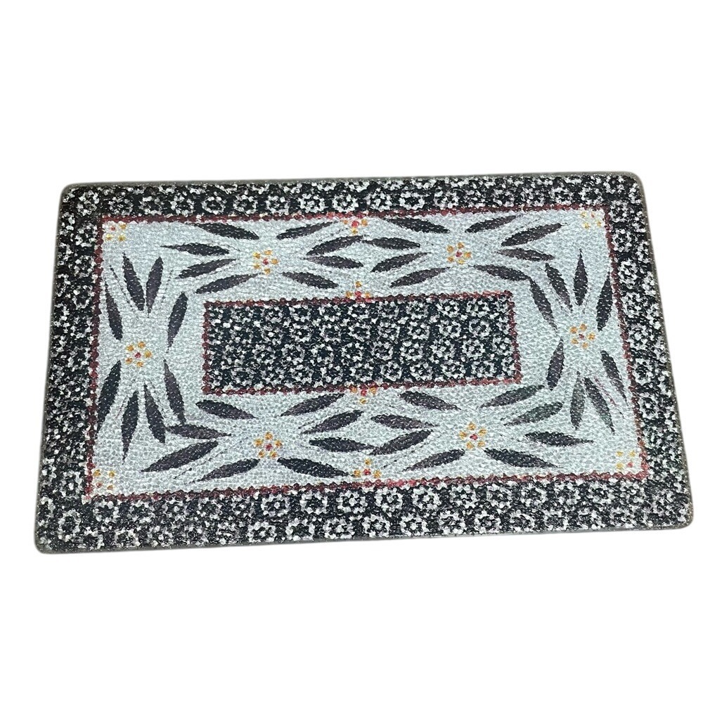 Temp-Tations White Floral Patterned Rectangular pot holder